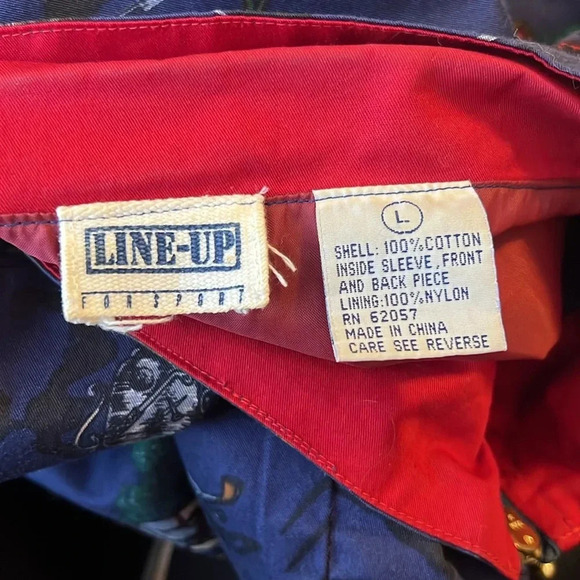 Vintage 80s Novelty Print Golf Tennis Crewneck Zip Up Boxy Bomber Jacket - Picture 13 of 14